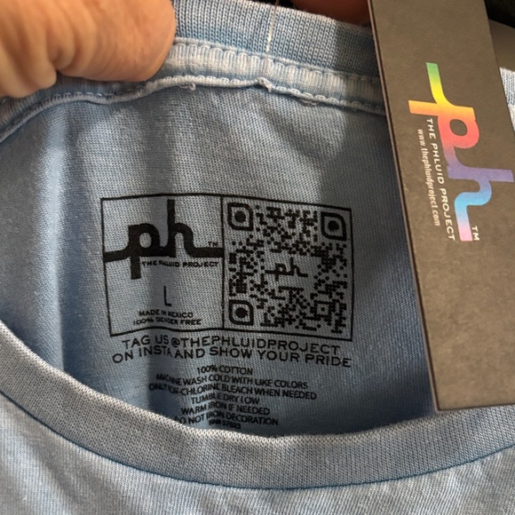 The Phluid Project Light Blue Tee - Picture 2 of 5